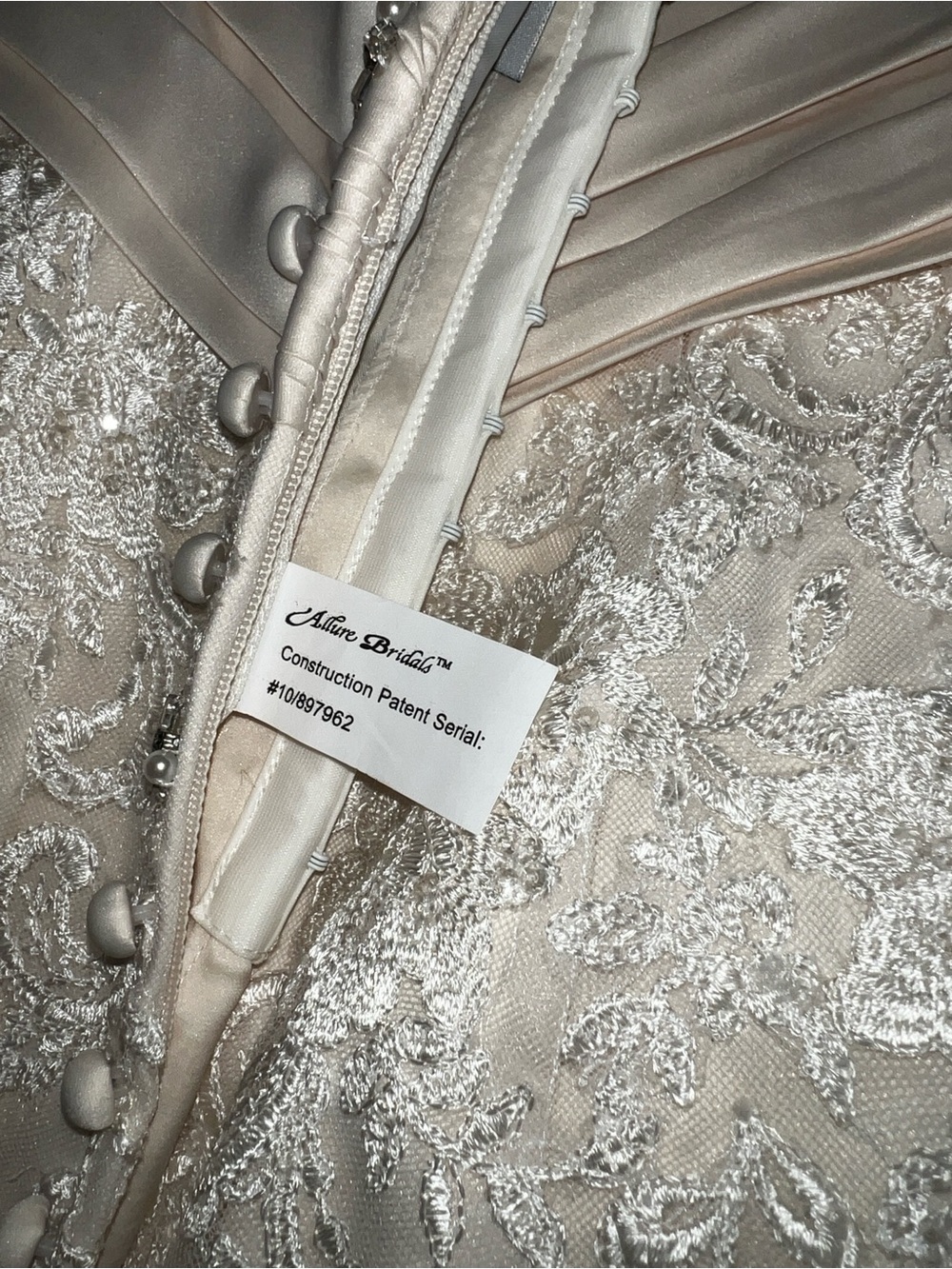 Allure Bridals Champagne Lace Corset Gown - Picture 8 of 8